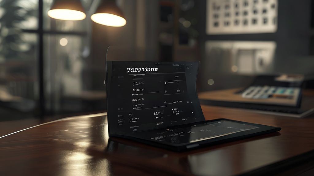 Digital tablet displaying 21 age calculator interface on wooden desk