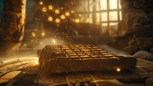 Mystical Chaldean numerology calculator on ancient Babylonian tablet with glowing numbers