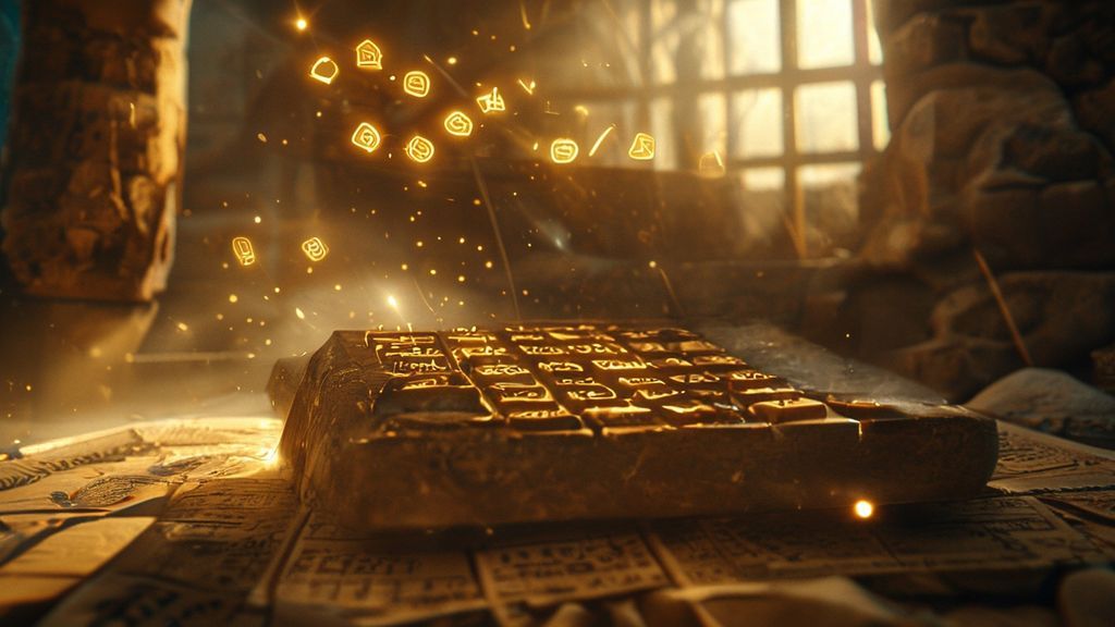 Mystical Chaldean numerology calculator on ancient Babylonian tablet with glowing numbers
