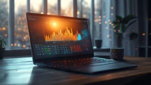 Coast FIRE retirement calculator on laptop, financial freedom concept