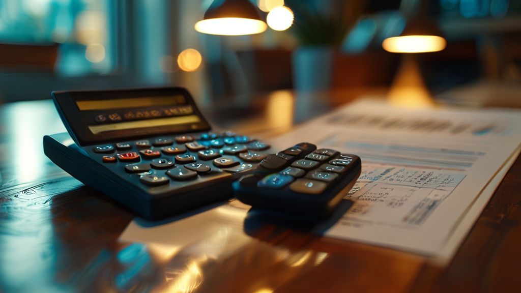 Cost Per Claim Calculator on desk with insurance documents, illustrating financial analysis.