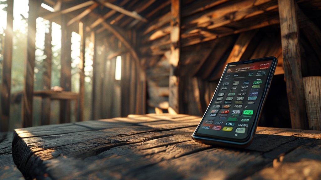 Lean-to cost calculator app on smartphone estimating project budget.