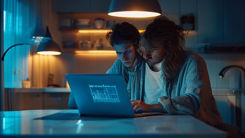 Tenant calculating lease renewal costs on a laptop calculator