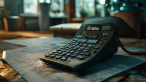 Septic cost calculator on blueprint estimating installation prices.