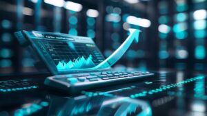 Holographic storage cost calculator displaying pricing models and data graphs