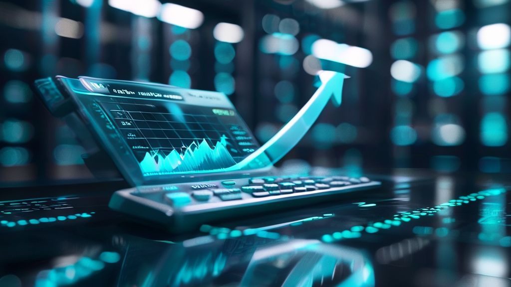 Holographic storage cost calculator displaying pricing models and data graphs