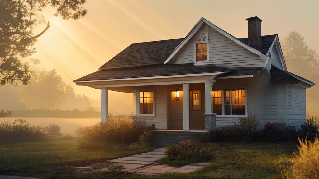 Rural home at golden hour, representing USDA Direct 502 loan affordability