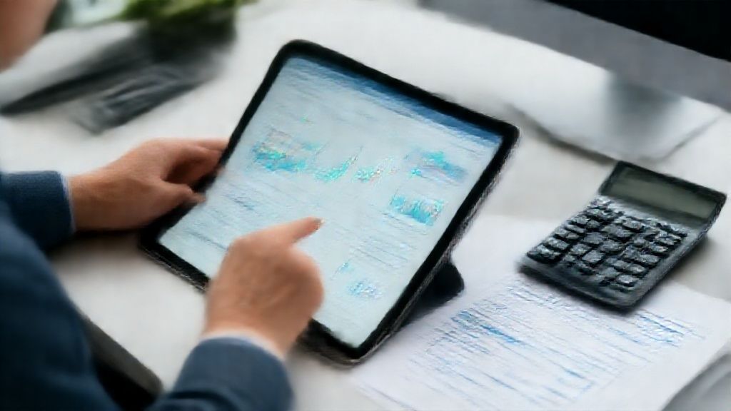 Business professional analyzing financial data with calculator and charts for profit calculation