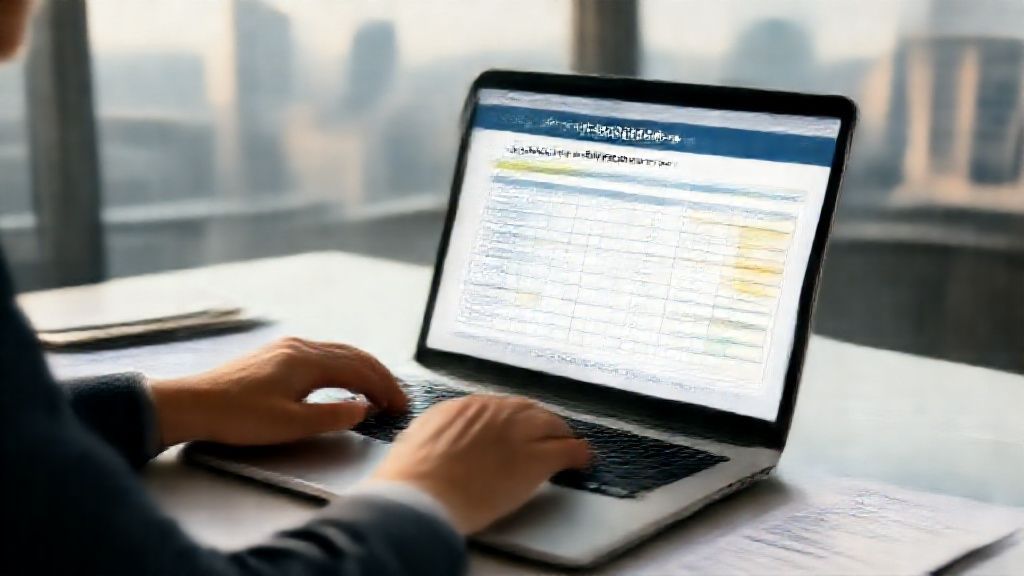 Business professional analyzing bridge loan costs on digital calculator