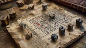 Dungeons & Dragons character sheet with stat calculation notes