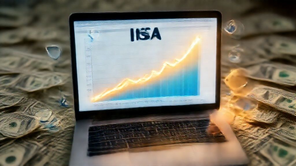 HSA investment calculator projecting growth on laptop screen