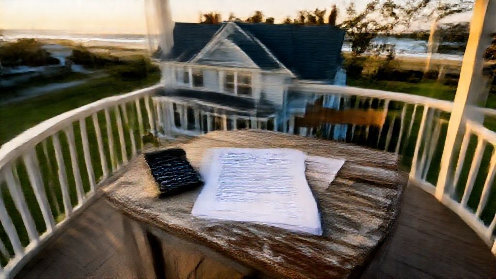 Delaware mortgage closing cost calculator with coastal property backdrop