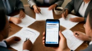 OPERS retirement calculator displayed on mobile device with pension documents