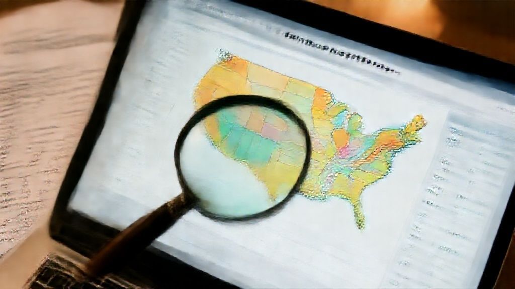 Interactive state property tax calculator with US map visualization