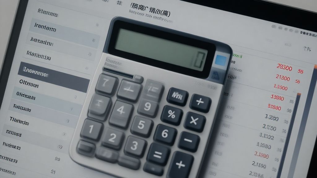 Calculator showing weighted average interest rate calculation with multiple loan inputs and results display
